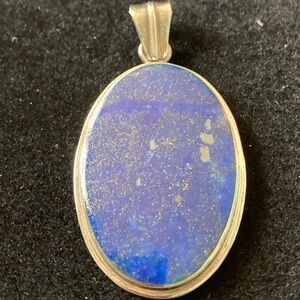 Vintage Y2K Statement Pendant | Sterling Silver & Lapis Lazuli